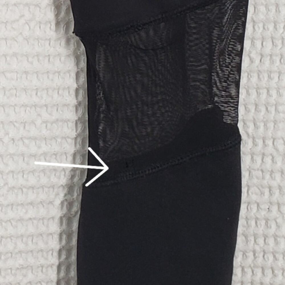 Justice Active Leggings Girls Size 14/16 Black Pink Mesh Athletic Full Length - Picture 9 of 15